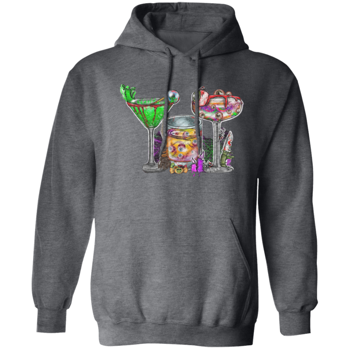 Horror Movie Halloween Drink Pullover Hoodie