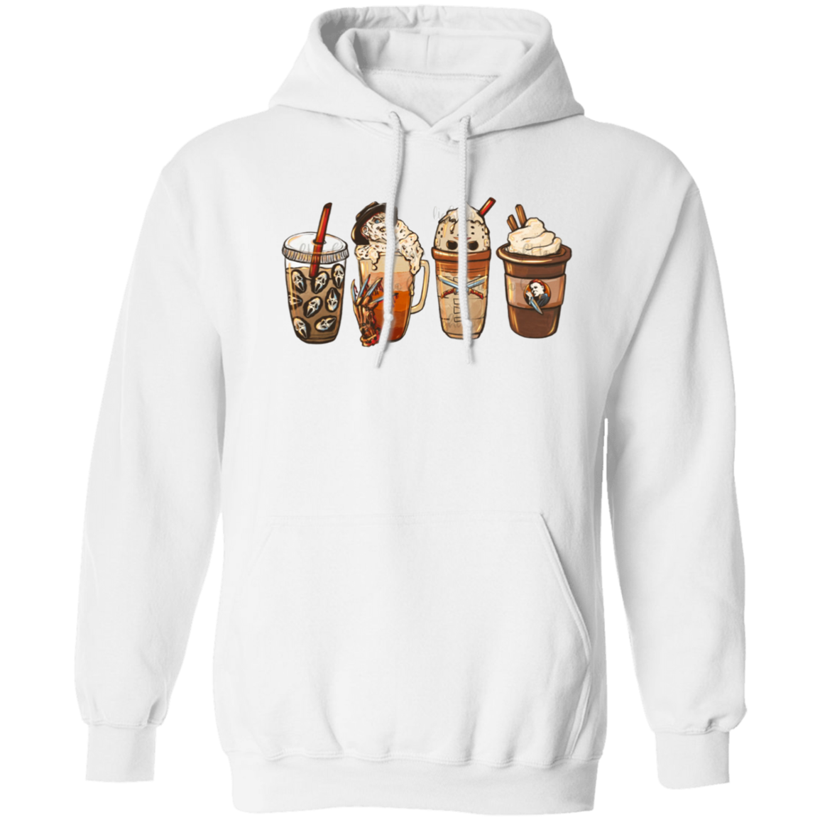 Horror Coffee Late Halloween Pullover Hoodie