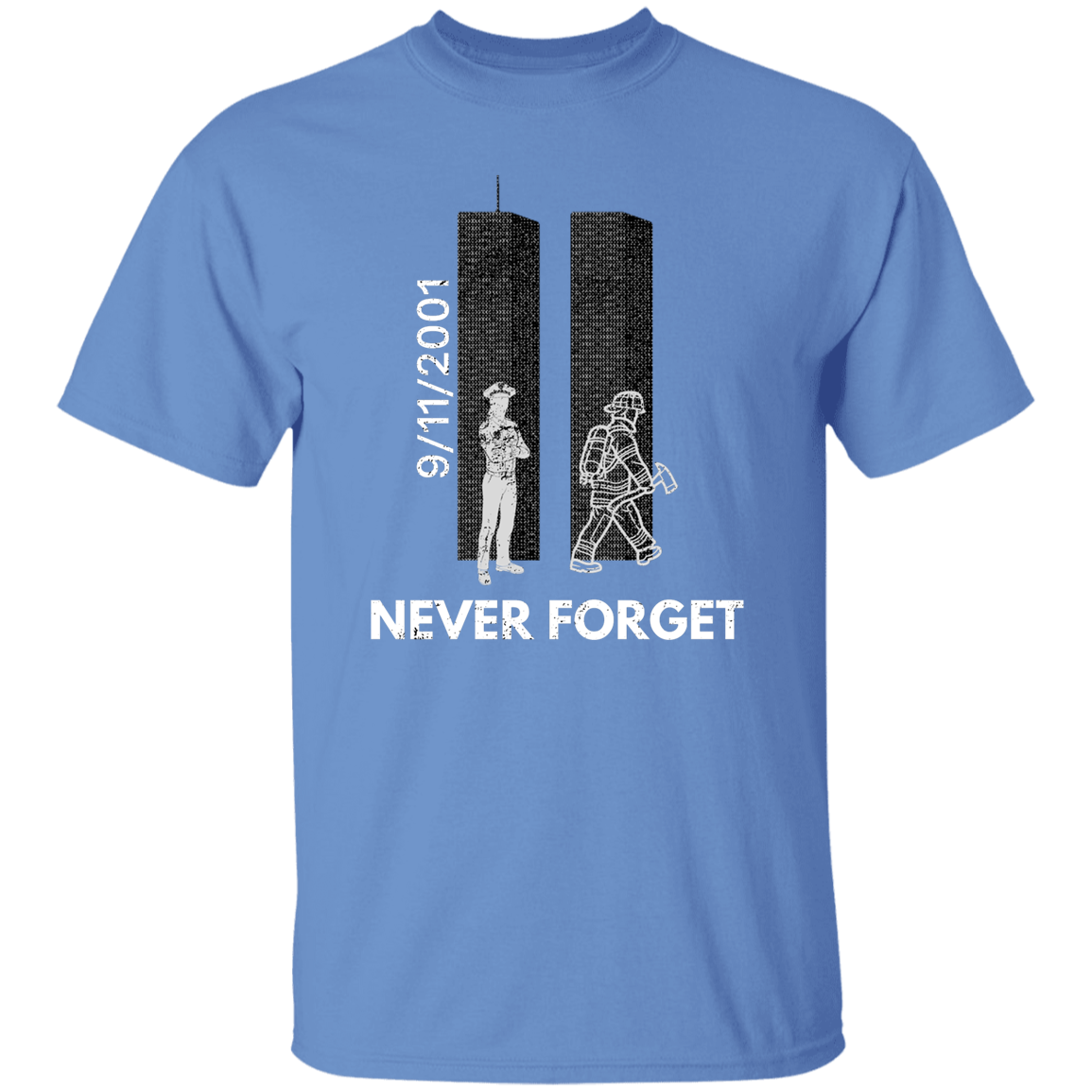 Police Firefighter Tribute Never Forget unisex T-Shirt