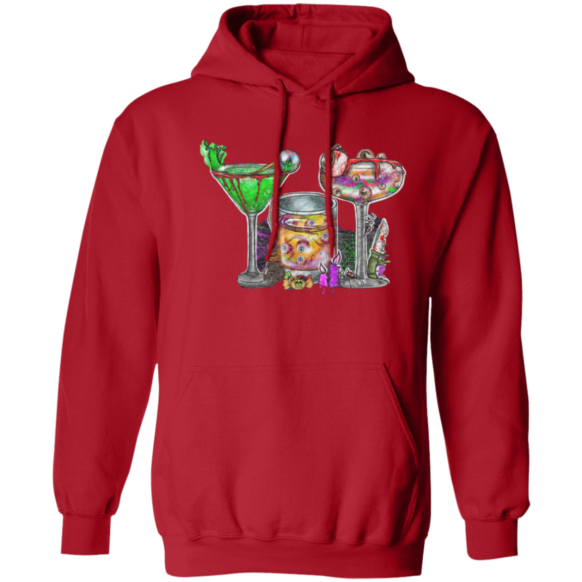 Horror Movie Halloween Drink Pullover Hoodie