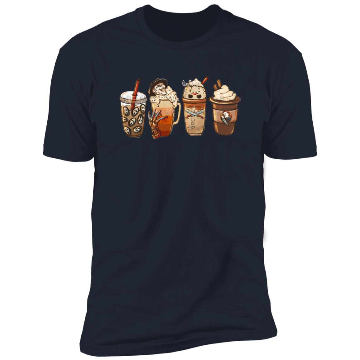 Horror Coffee Late Halloween  Premium Short Sleeve Tee