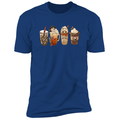 Horror Movie Halloween Coffee Late Premium Short Sleeve Tee