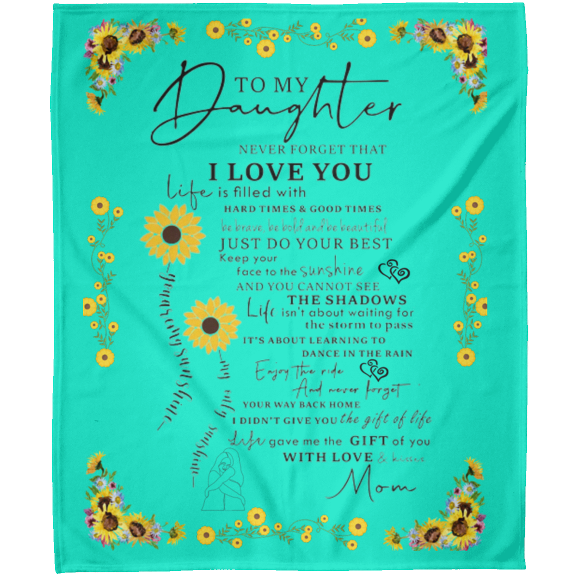 To My Daughter Personalized   Blanket  Arctic Fleece Blanket 50x60