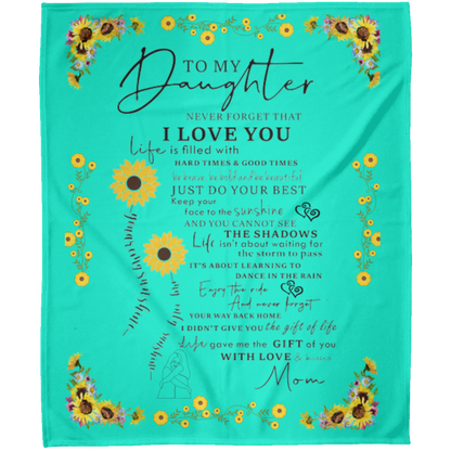 To My Daughter Personalized   Blanket  Arctic Fleece Blanket 50x60